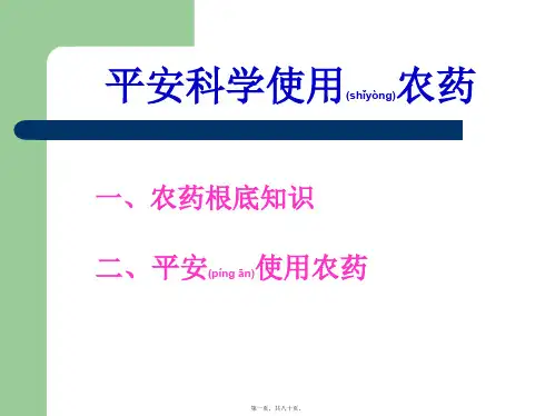 安全科学使用农药(PPT)