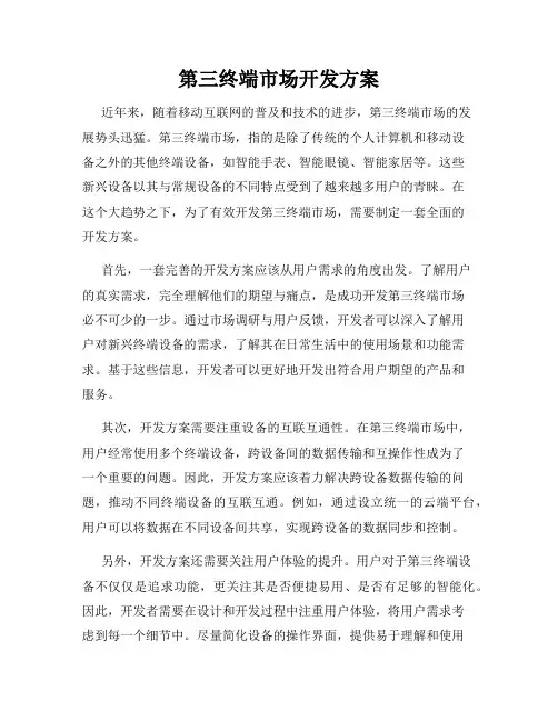 第三终端市场开发方案