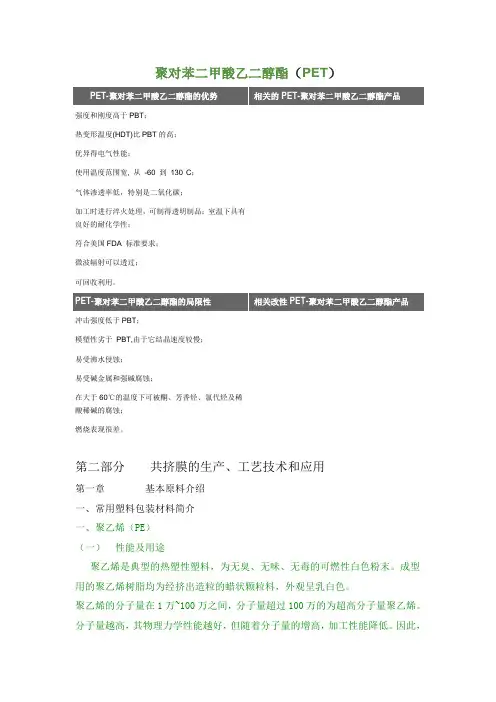 共挤膜的生产、工艺技术和应用