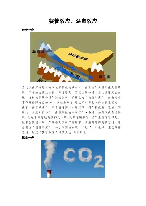 新高考地理狭管效应、温室效应