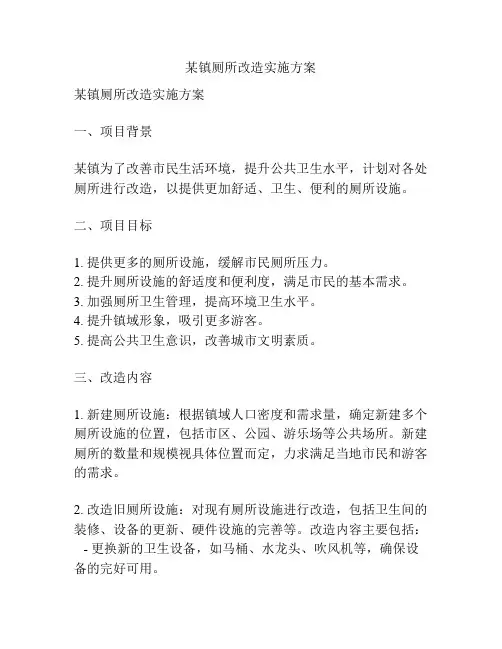 某镇厕所改造实施方案