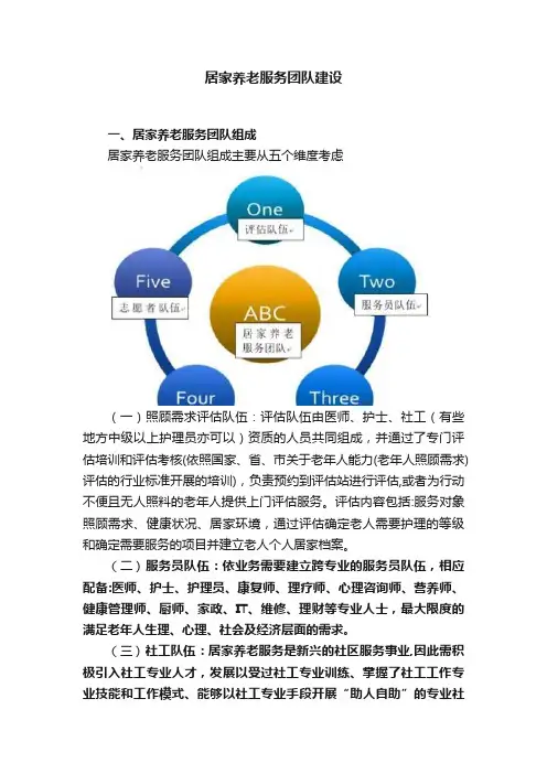 居家养老服务团队建设