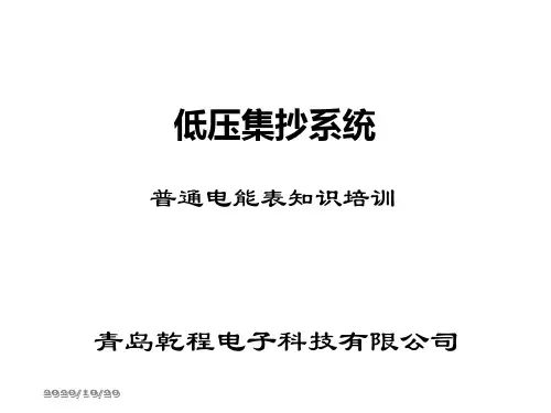 普通电能表基础知识培训教材