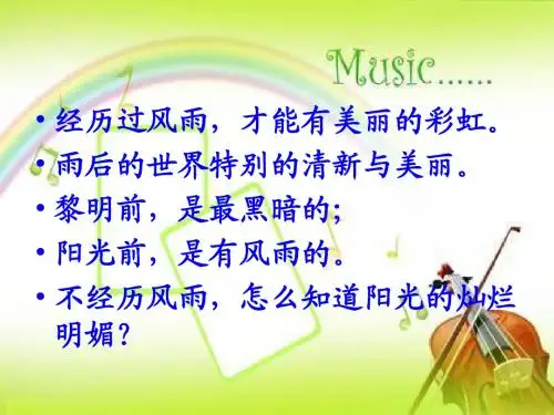 阳光总在风雨后