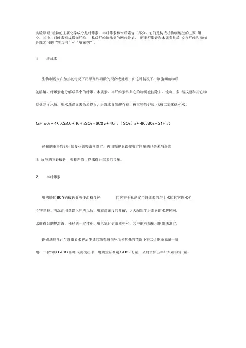 纤维素的测定方法