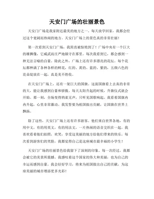 小学三年级作文这儿真美范文天安门广场的壮丽景色