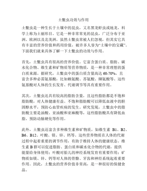 土鳖虫功效与作用