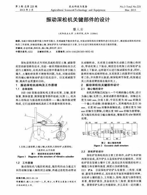 振动深松机关键部件的设计