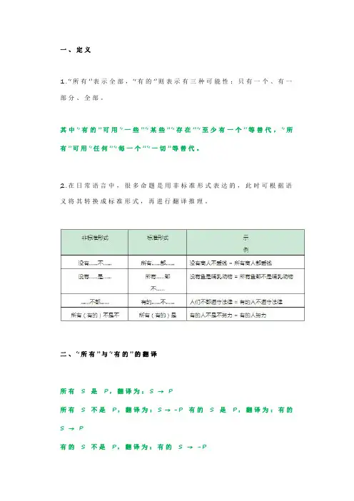 公务员考试 04.行测逻辑判断：所有与有的知识点详解
