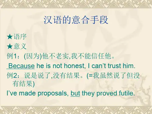 第三章 英汉句式结构对比