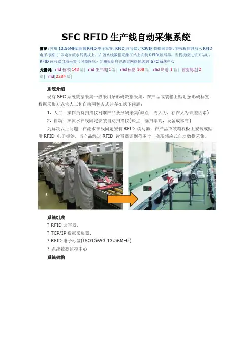 SFC RFID生产线自动采集系统