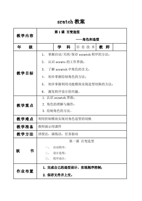 SCRATCH全套教案