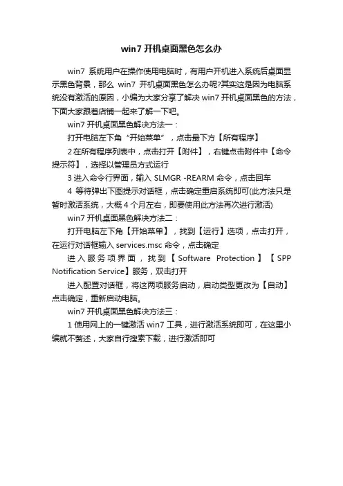 win7开机桌面黑色怎么办