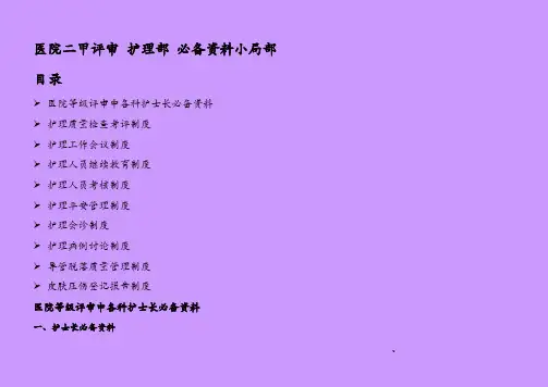医院二甲评审护理部必备资料小部分