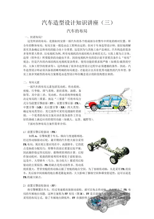 汽车造型设计知识讲座(三)