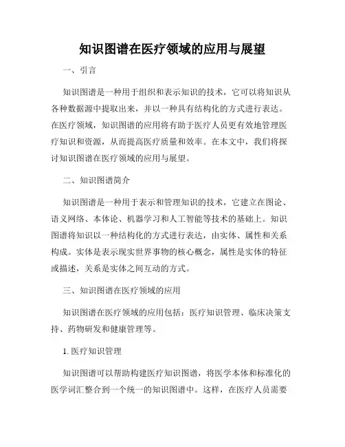 知识图谱在医疗领域的应用与展望