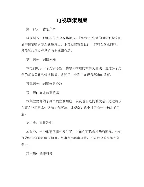 电视剧策划案
