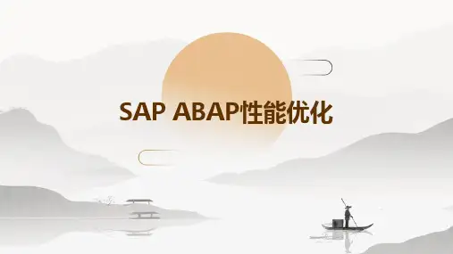 SAPABAP性能优化