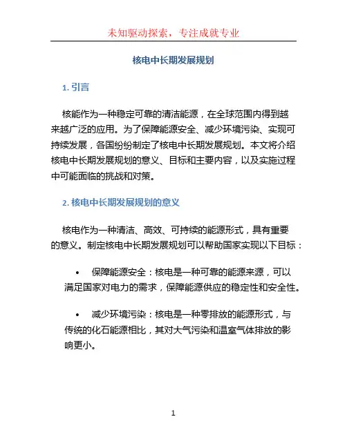 核电中长期发展规划 (3)