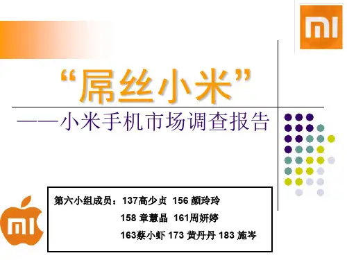 小米手机市场调查报告