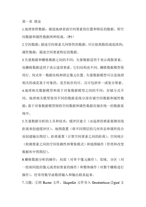 gis复习要点