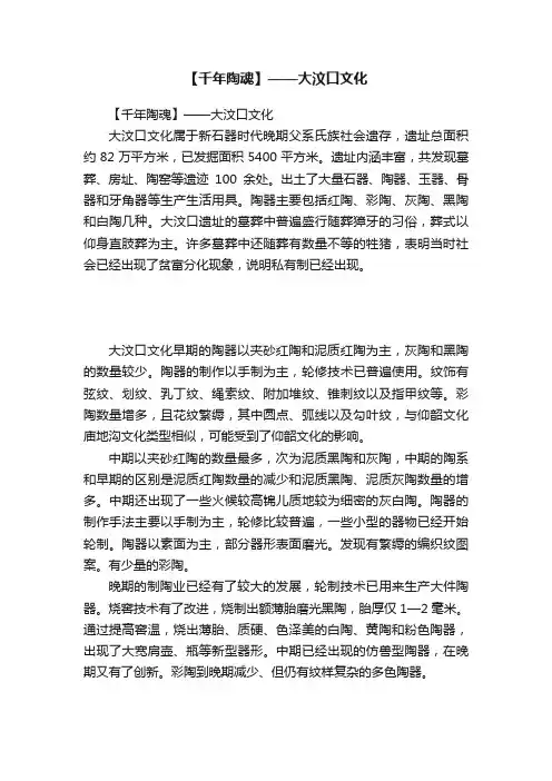 【千年陶魂】——大汶口文化