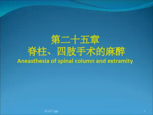 脊髓四肢手术的麻醉