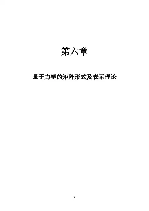 北大《量子力学》chpt6-推荐下载