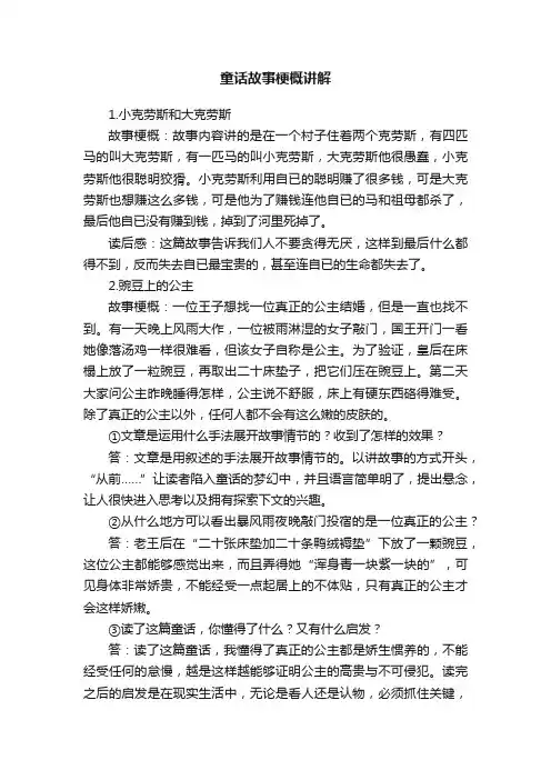 童话故事梗概讲解