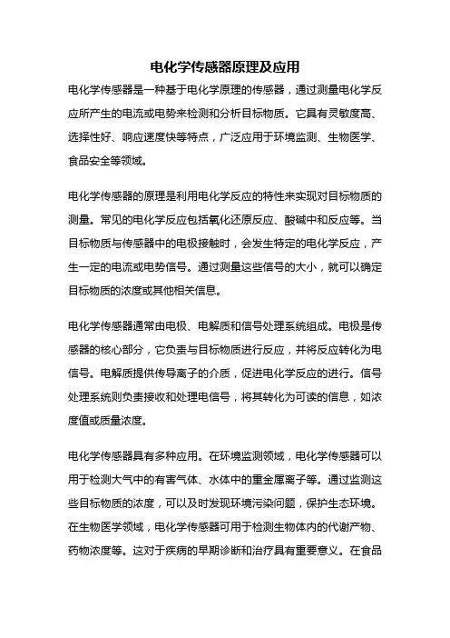电化学传感器原理及应用