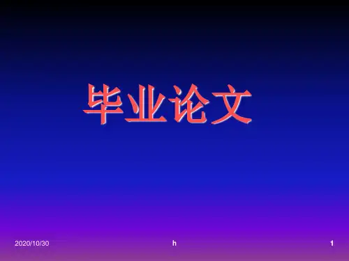 毕业论文概述PPT课件