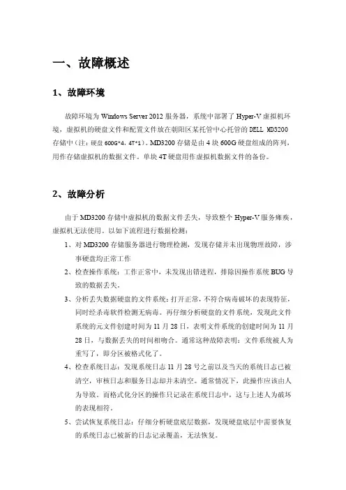 Hyper-V损坏数据恢复解决方案