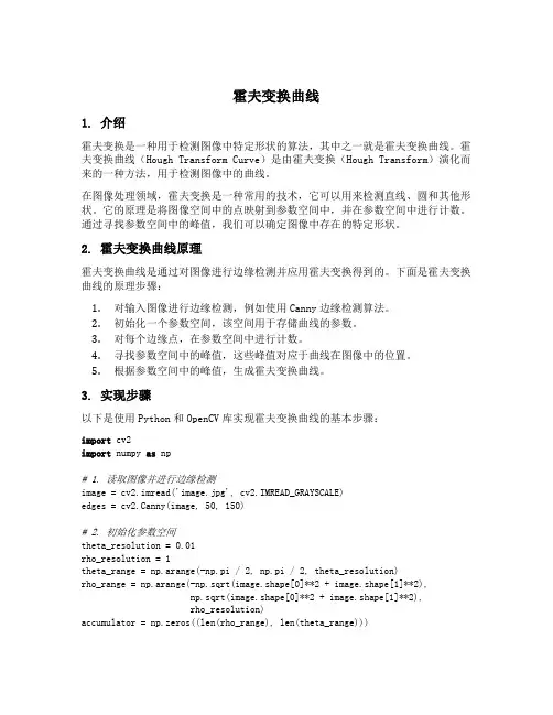 霍夫变换曲线