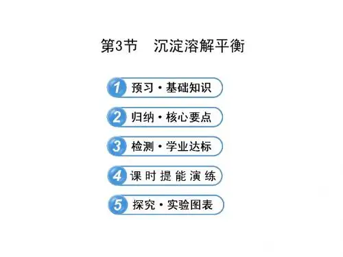 【全程复习方略】高中化学(鲁科版)选修四配套课件：3.3 沉淀溶解平衡