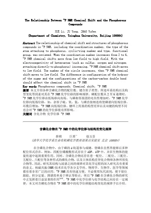 常见化合物P谱