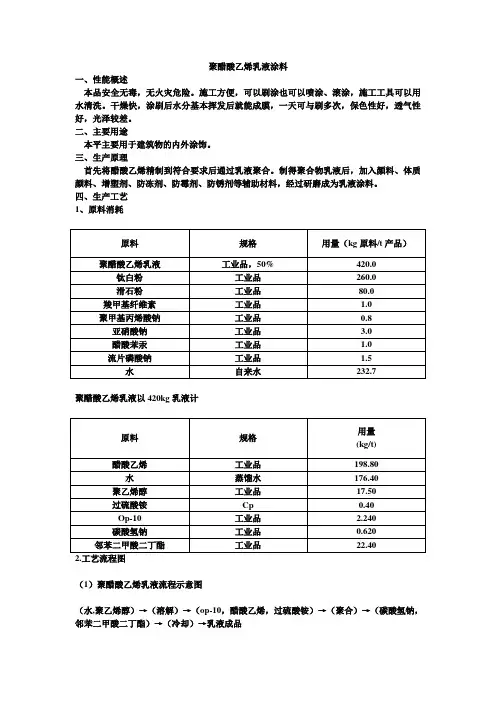 聚醋酸乙烯乳液涂料