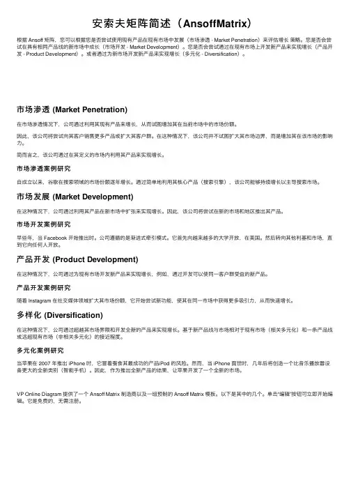 安索夫矩阵简述（AnsoffMatrix）