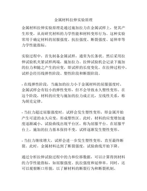金属材料拉伸实验原理