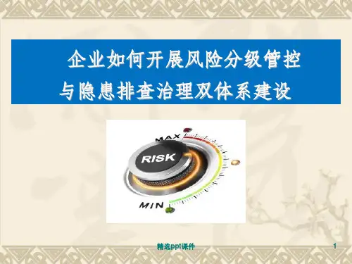 企业如何开展风险分级管控与隐患排查治理双重预防机制建设ppt课件