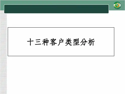 十三种客户类型分析ppt课件