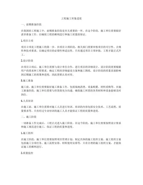 工程施工形象进度