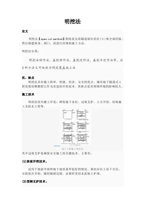 明挖法