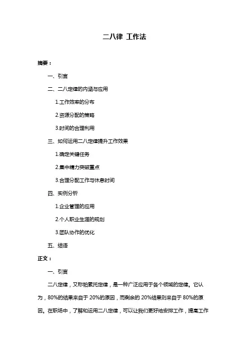 二八律 工作法