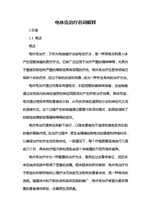 电休克治疗名词解释