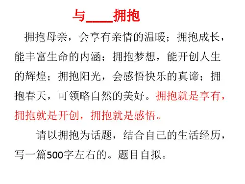 48  与----拥抱--作文指导