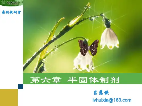 第六章 半固体制剂