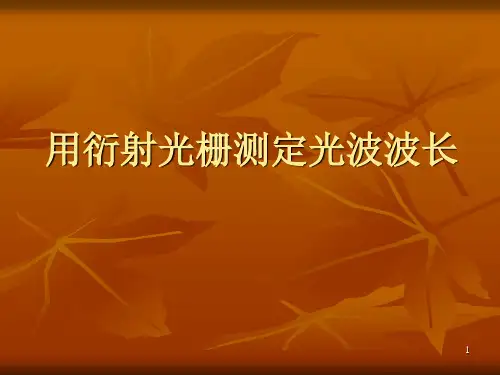 用衍射光栅测定光波波长ppt课件