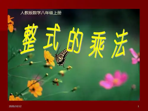 人教版八年级上册数学优质课《整式的乘法课件PPT》PPT教学课件