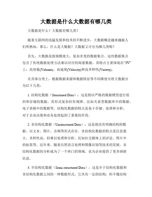 大数据是什么大数据有哪几类
