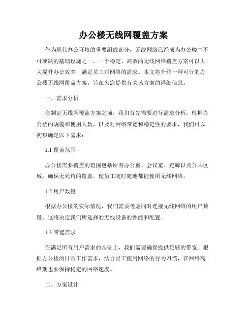办公楼无线网覆盖方案